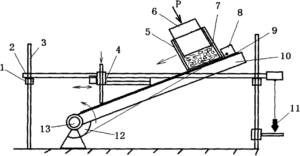 Device for measuring friction coefficient of agricultural biomass plane