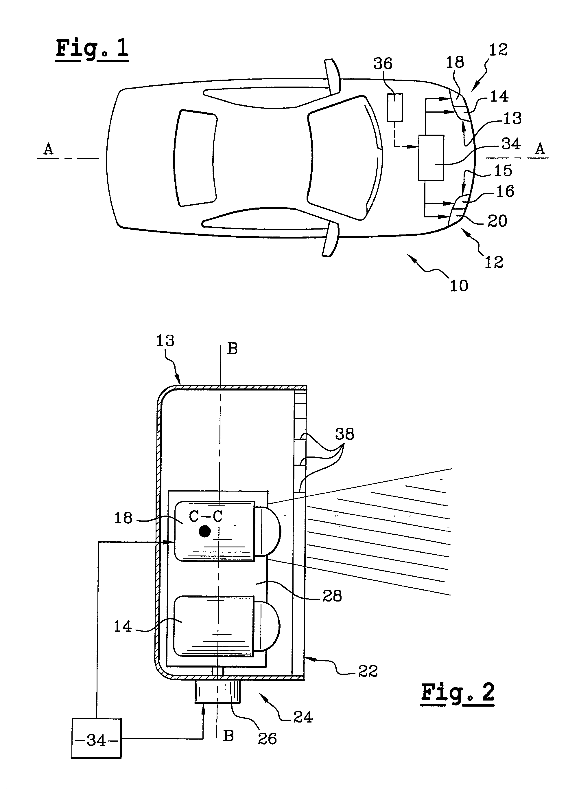 Apparatus for a motor vehicle, for lighting bends negotiated by the vehicle