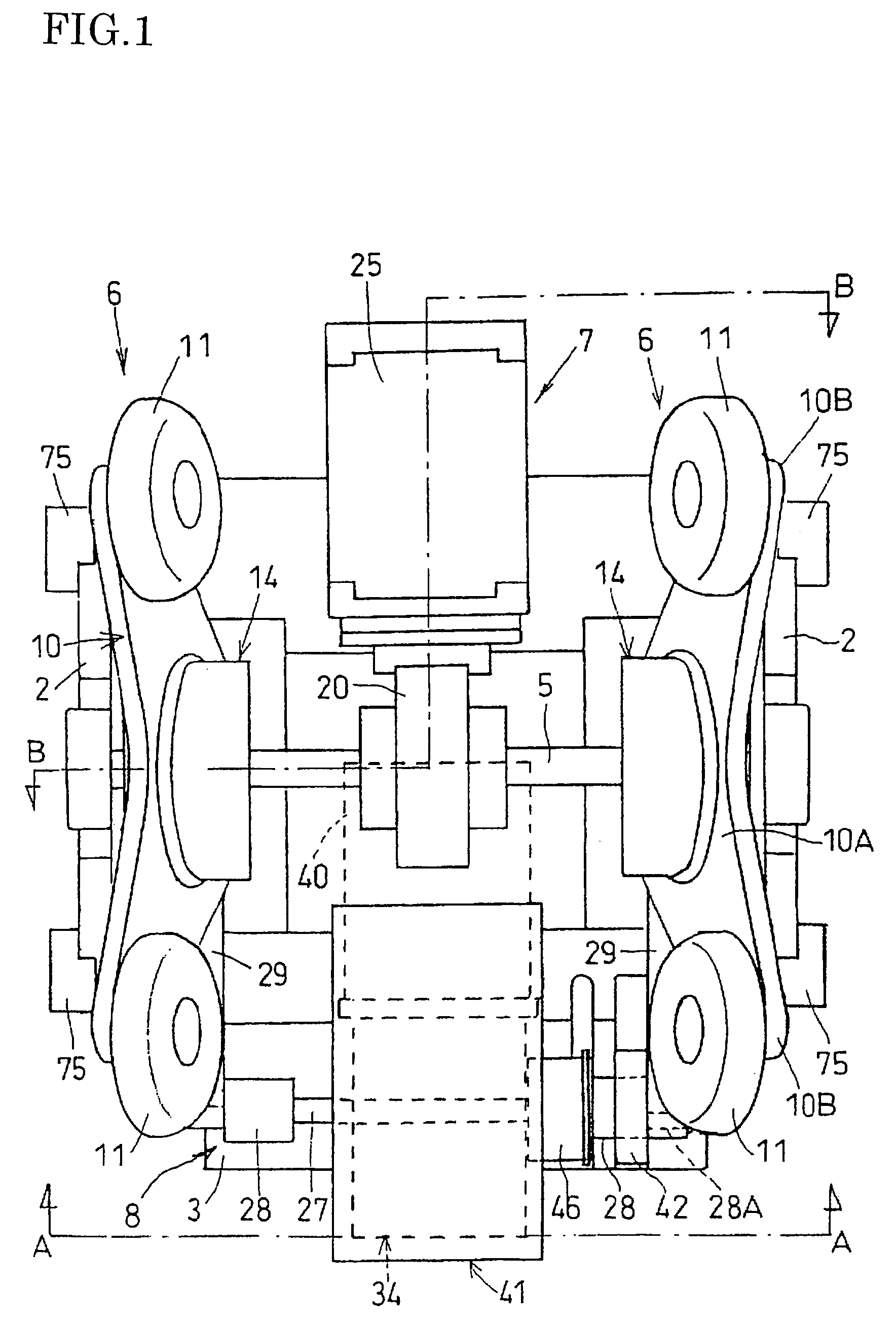 Four massaging head type massaging mechanism and massaging apparatus incorporating the same