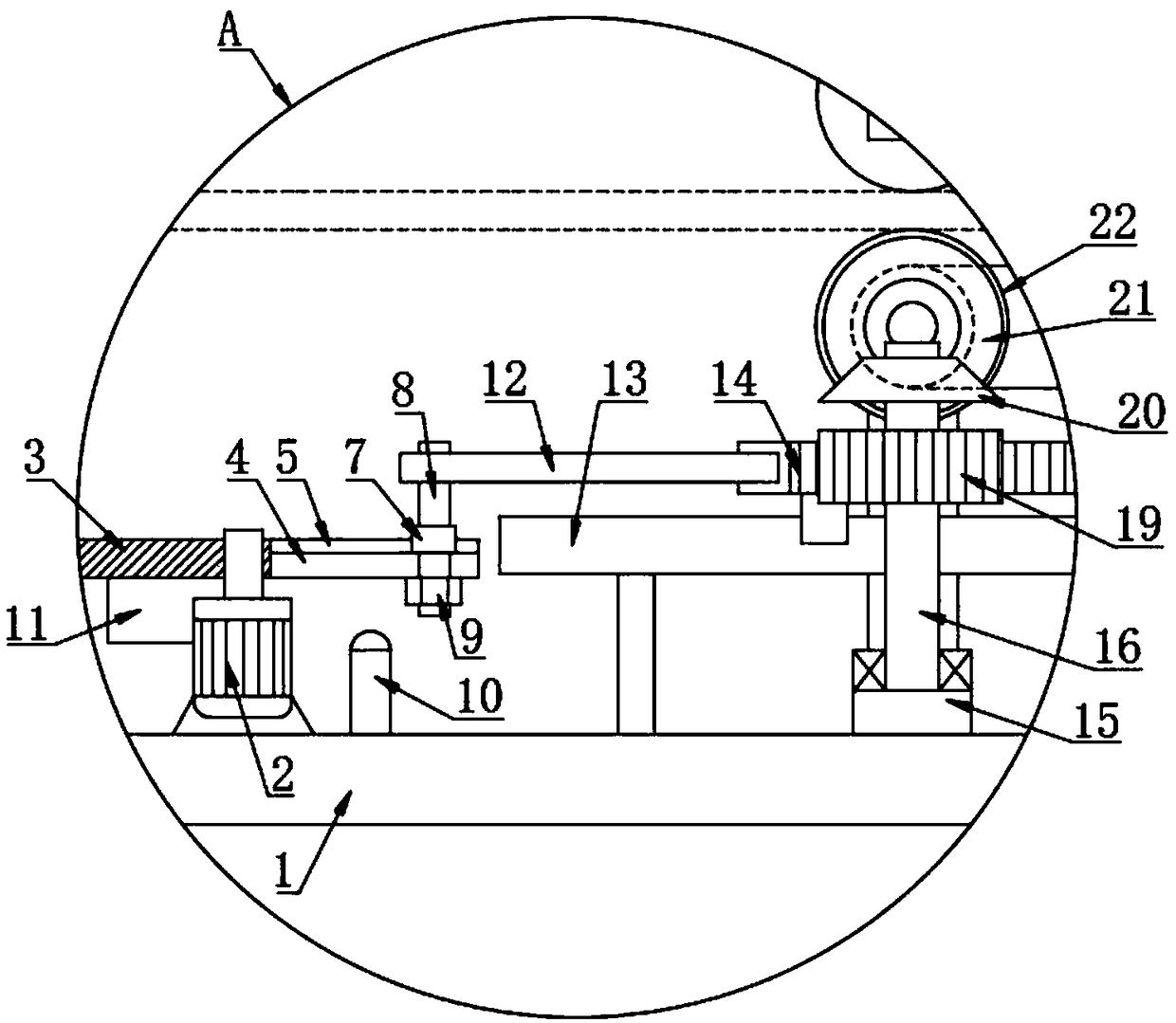 Automatic steel bar cutting-off device capable of adjusting cut-off length