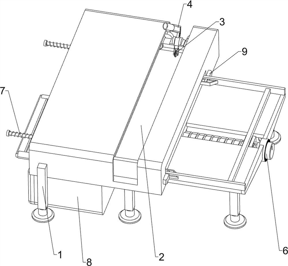 Ceramic tile cutting equipment capable of conveniently collecting excess materials and used for construction site