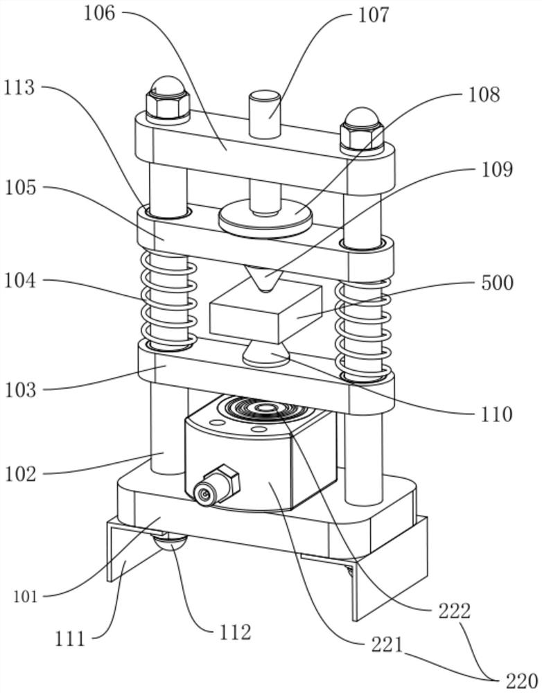 Rock sample point load tester and test method