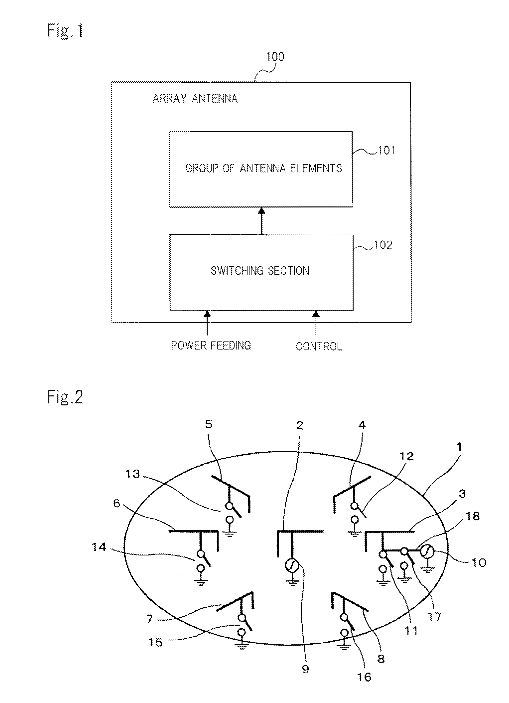 Array antenna, radio communication apparatus, and array antenna control method