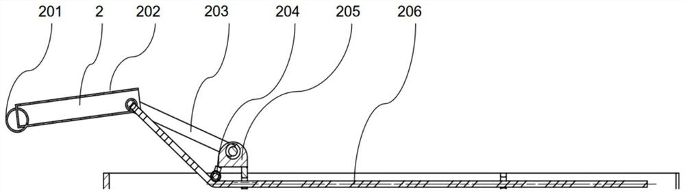 Non-contact pedal elastic pressing self-locking device