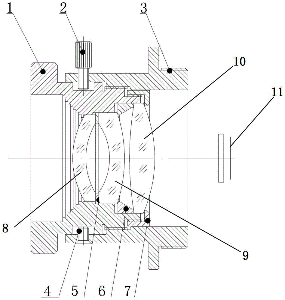 Full-set focusing type optical passive athermalized long-wave infrared security lens