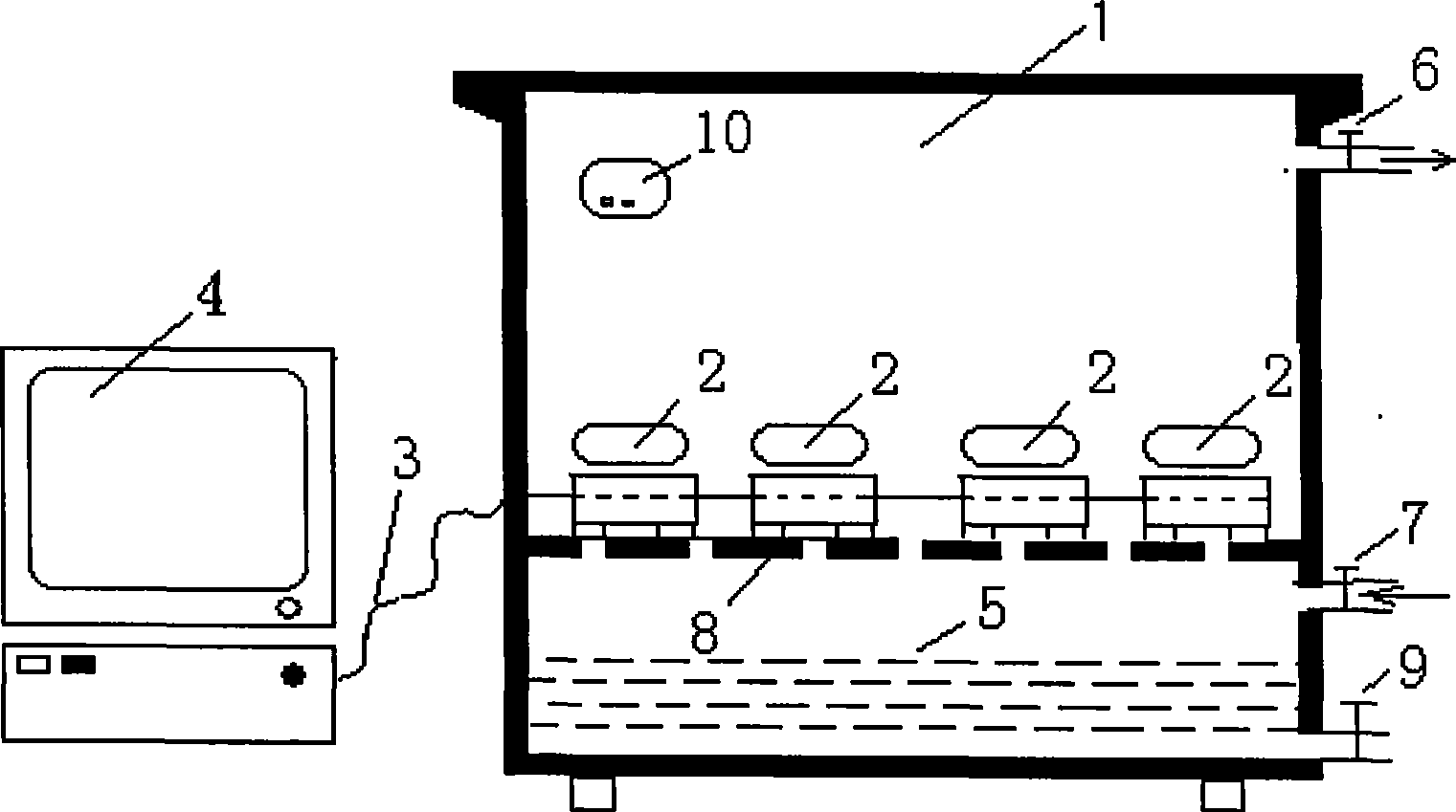 Continuous measurement method for tobacco moisture percentage and apparatus thereof