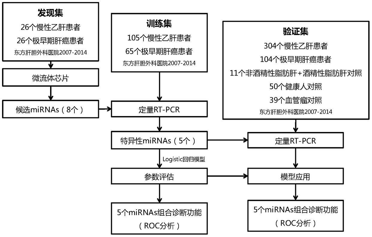 The miRNA combination and its kit for diagnosing early liver cancer