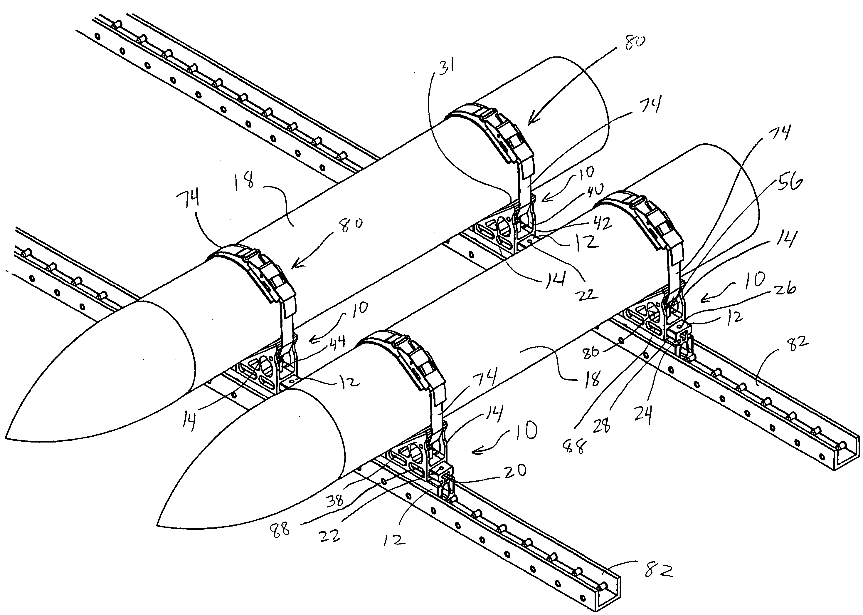 Trolley and chock assembly