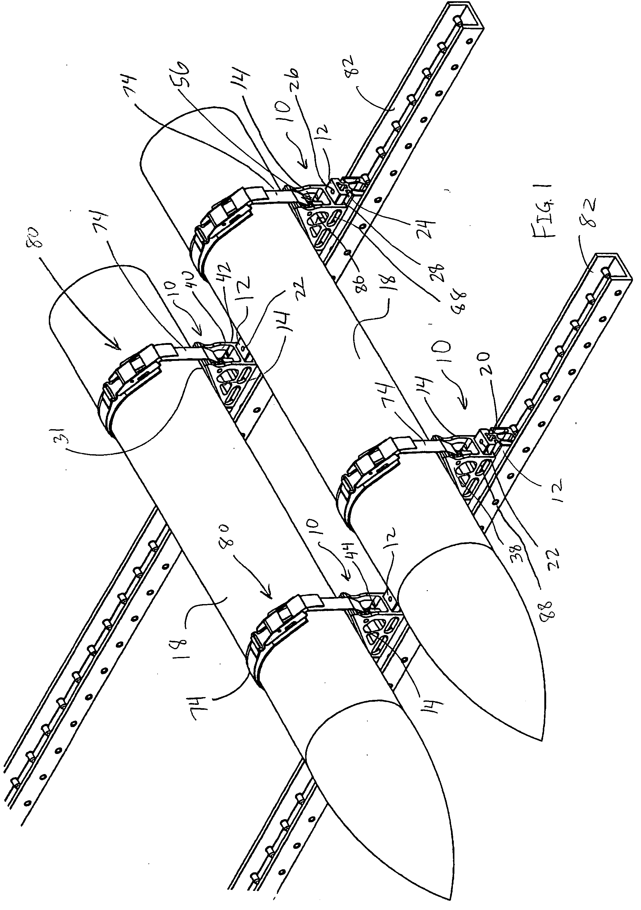 Trolley and chock assembly