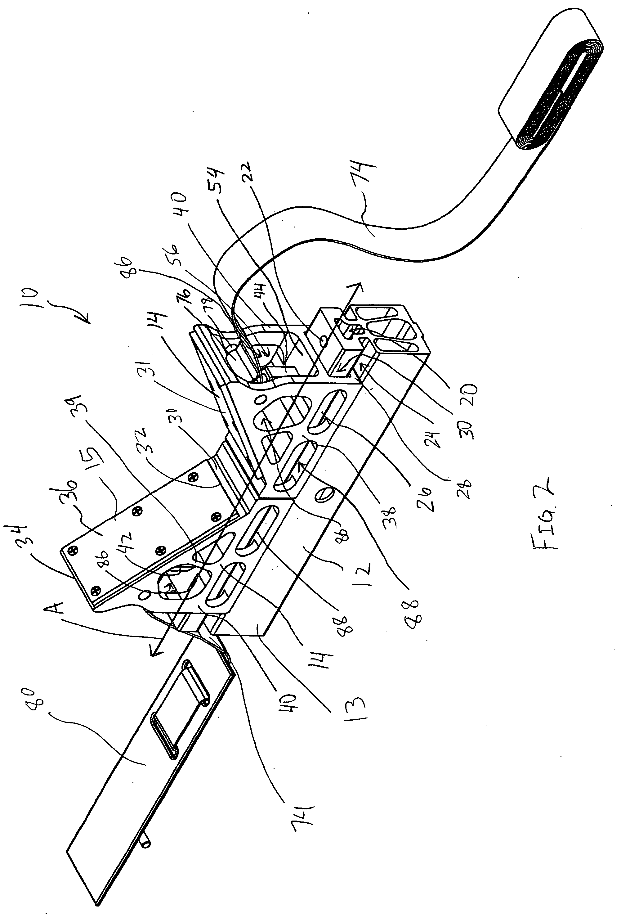 Trolley and chock assembly