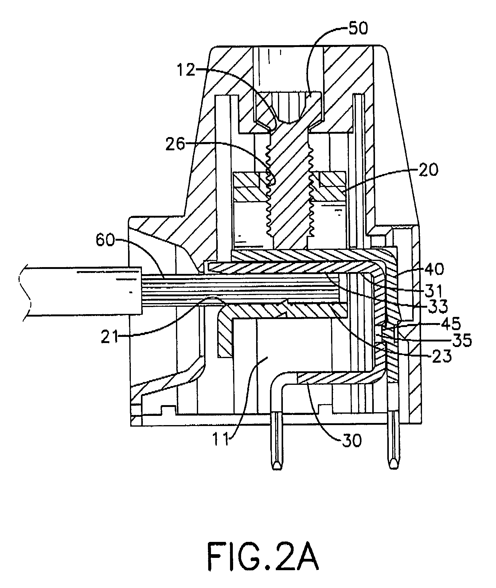 Terminal contact and clamp assembly for a cable terminal block and method for processing the same