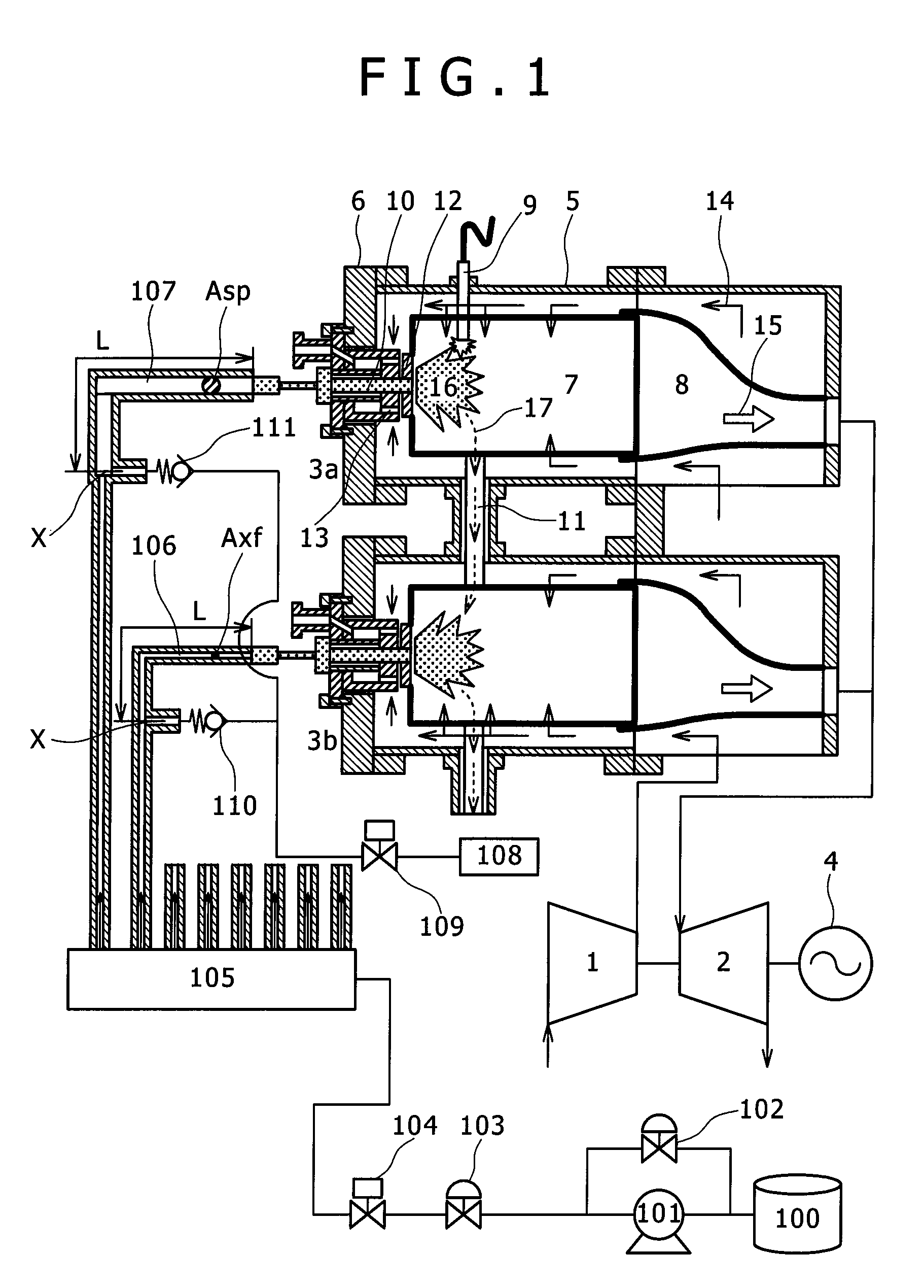 Combusting system, remodeling method for combusting system, and fuel injection method for combusting system