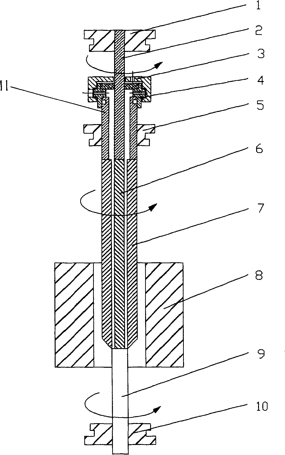 Large size rock quartz optical fibre prefabricated bar manufacturing method