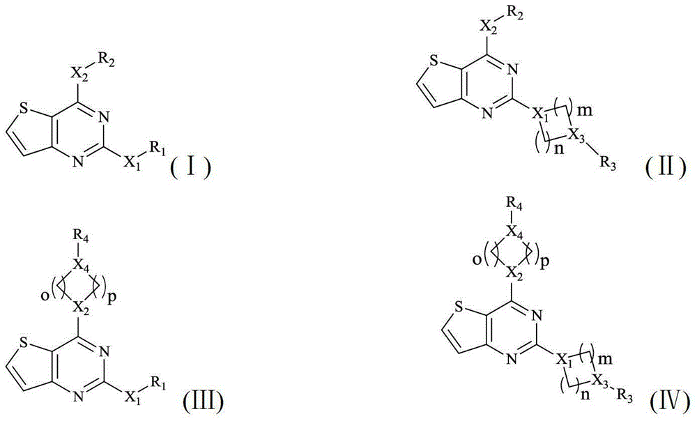 Thieno 2,4 substituted pyrimidine compounds and their pharmaceutical composition and application