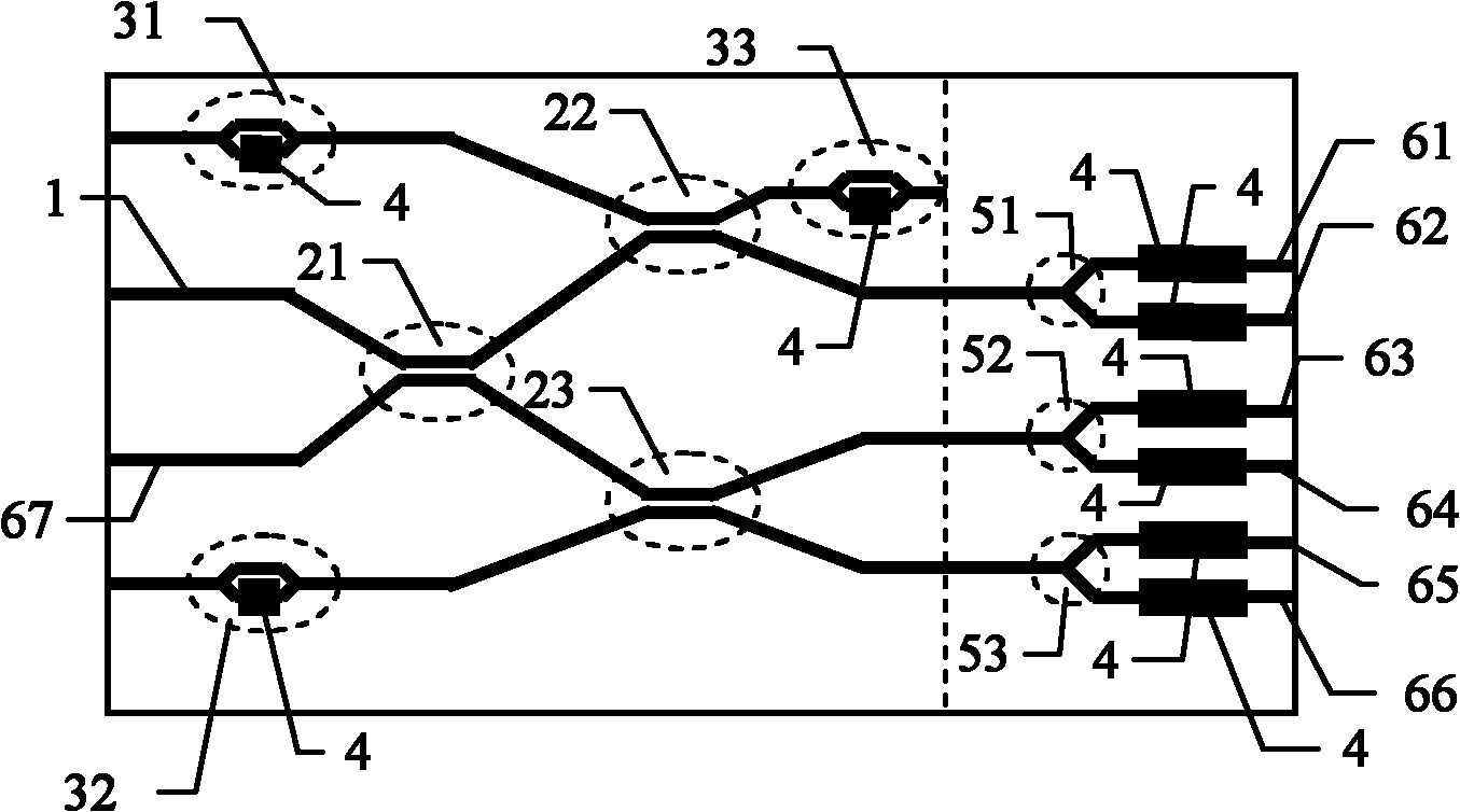 Integrated optic chip for three-axis fiber optic gyroscope