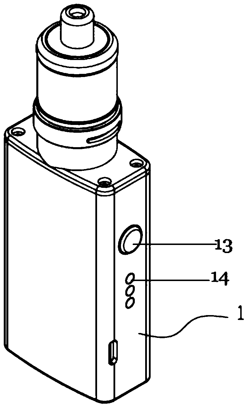 Atomizer having zigzag airflow passage