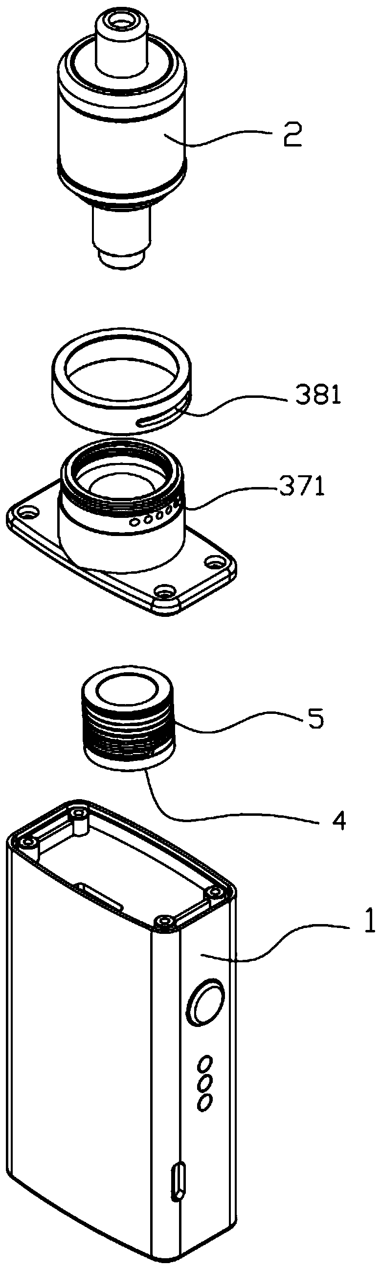 Atomizer having zigzag airflow passage