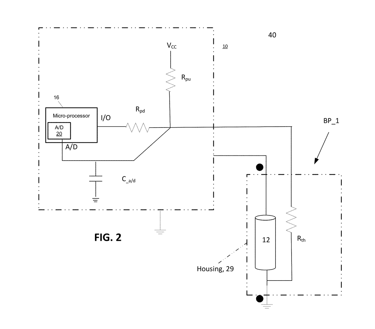 Single wire battery pack temperature and identification method