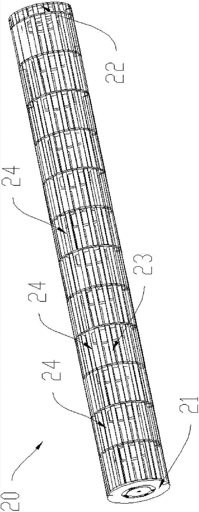 Cross-flow fan and air conditioner