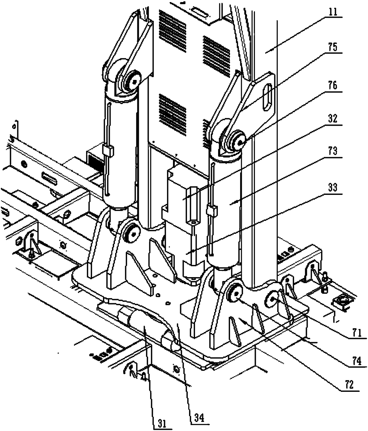 Heavy hydraulic overturn-rotation sucker suspender