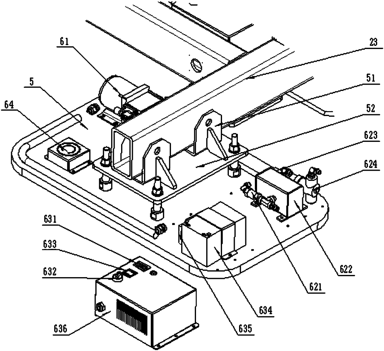 Heavy hydraulic overturn-rotation sucker suspender