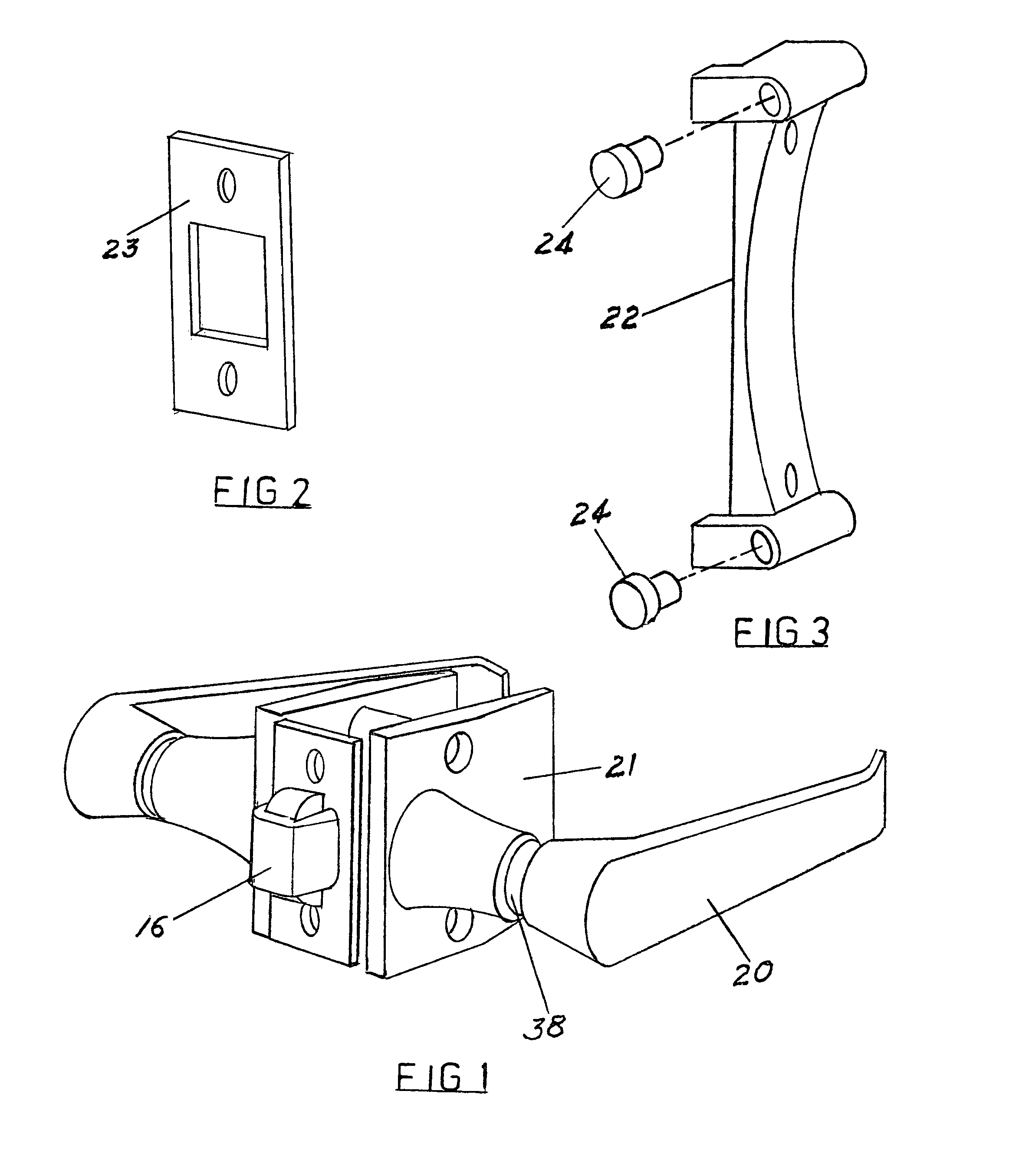 Lever-handled pocket door latching system