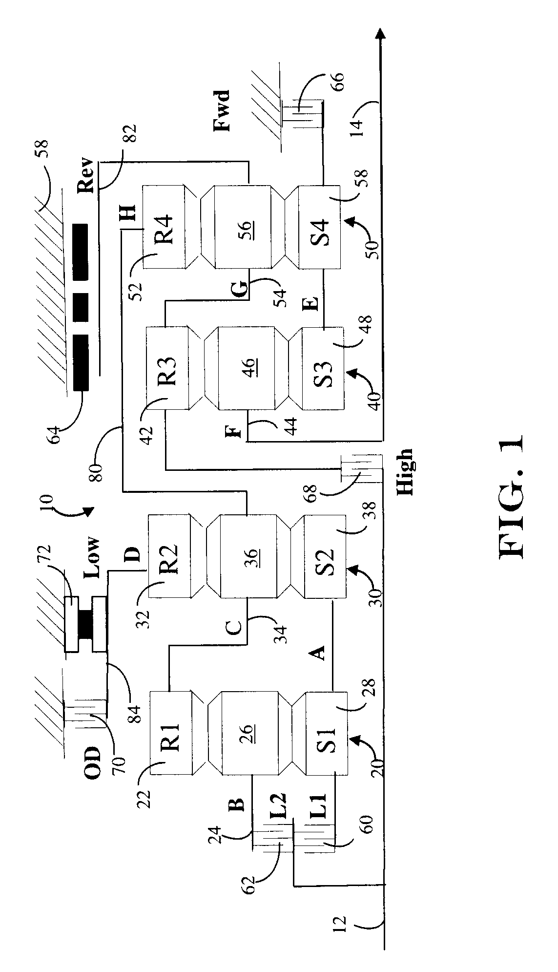 Multiple speed automatic transmission