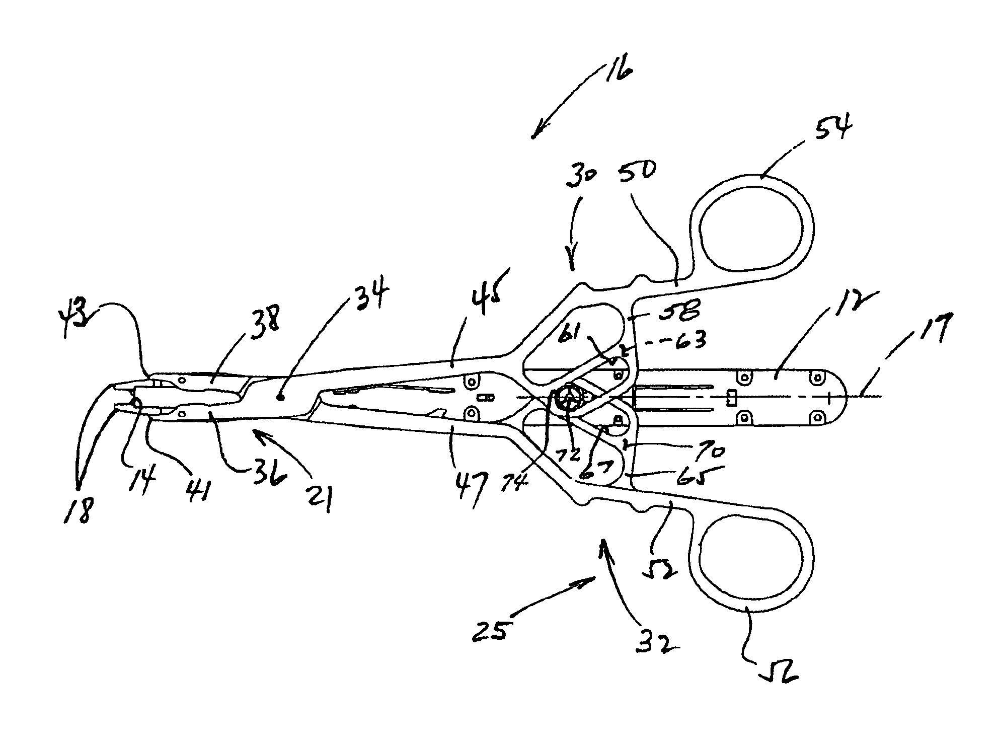 Surgical instrument with improved handle assembly