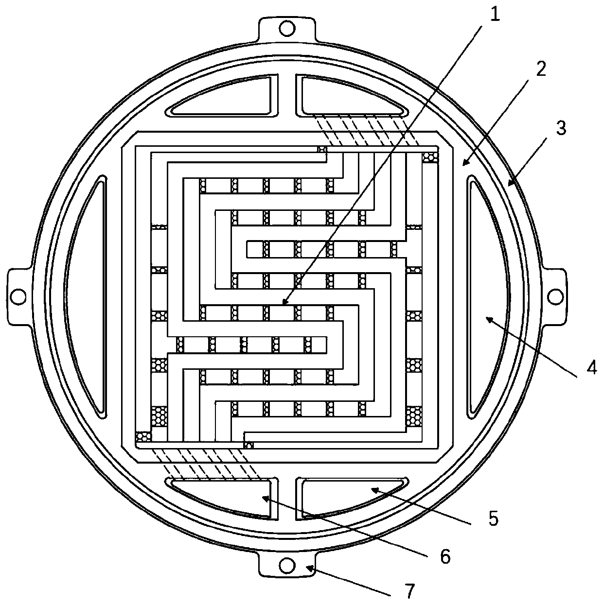 Flow field self-adaptive battery plate structure and fuel cell