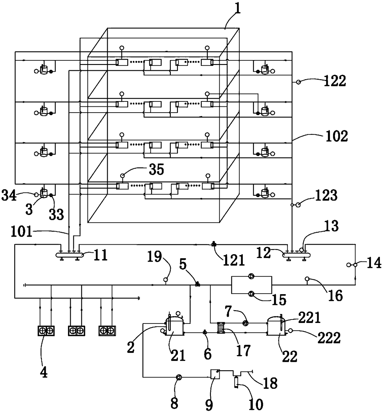 Intelligent cooling and heating system for building