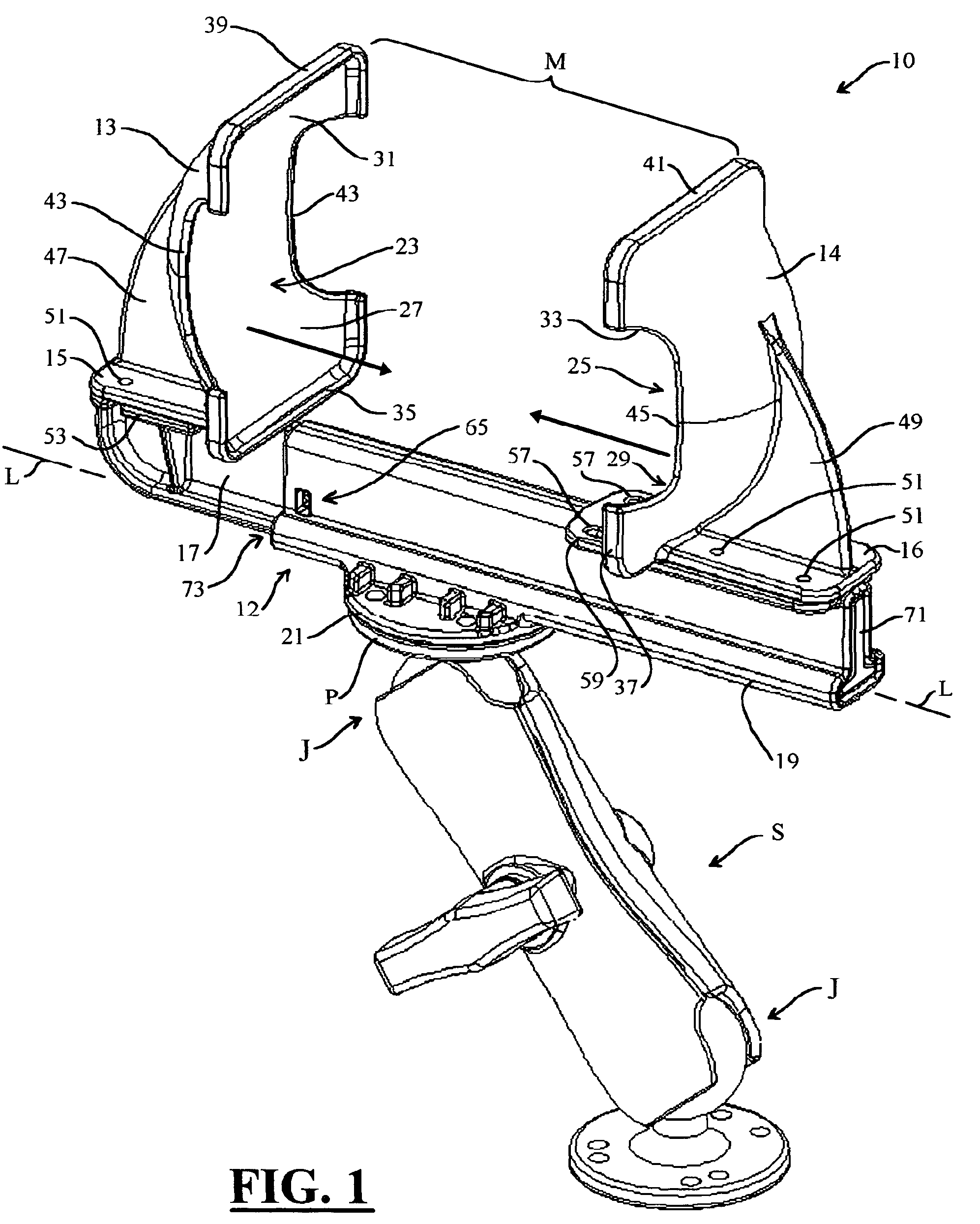 Thumb release mounting apparatus