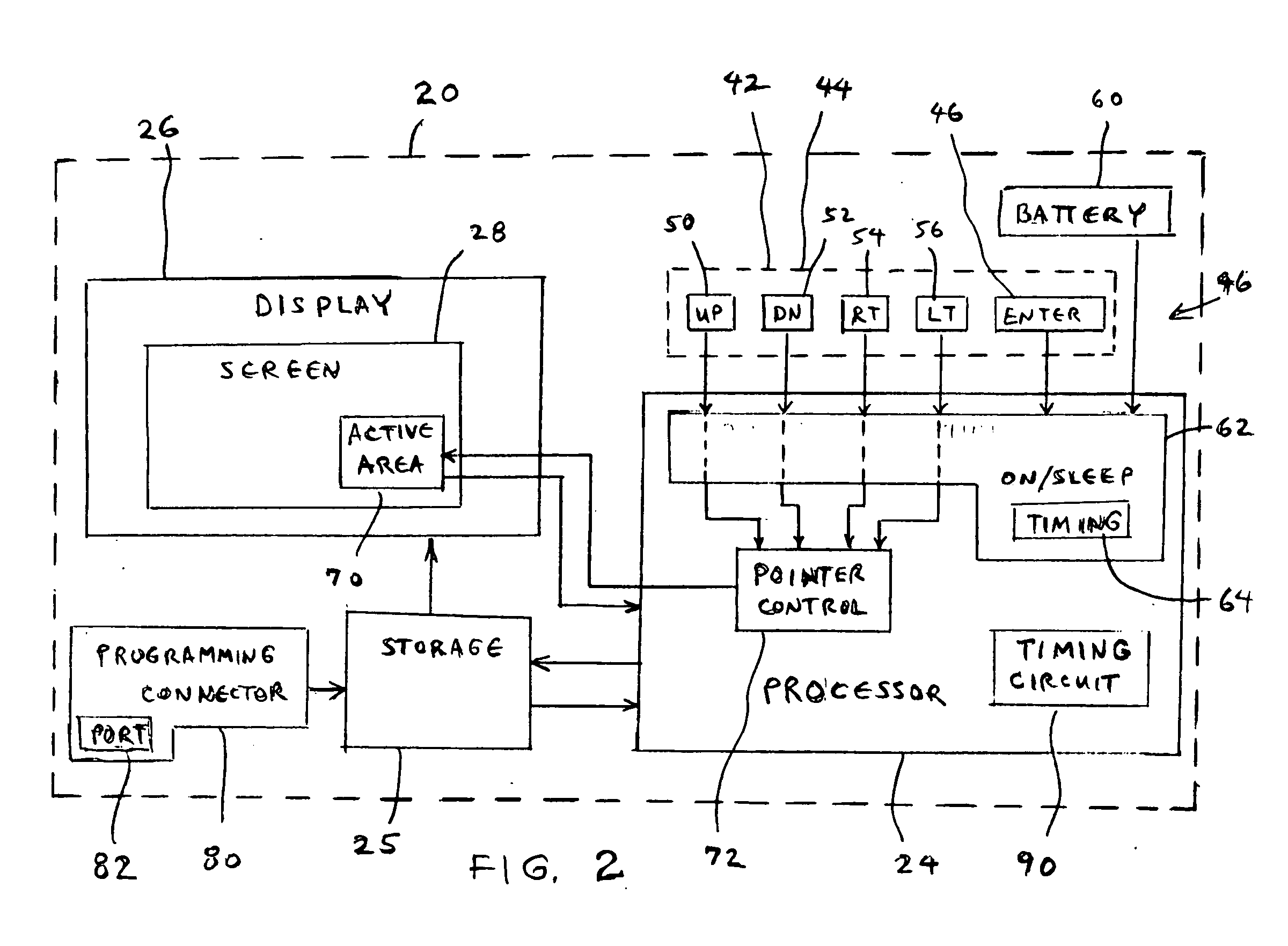 Compact electronic unit with display