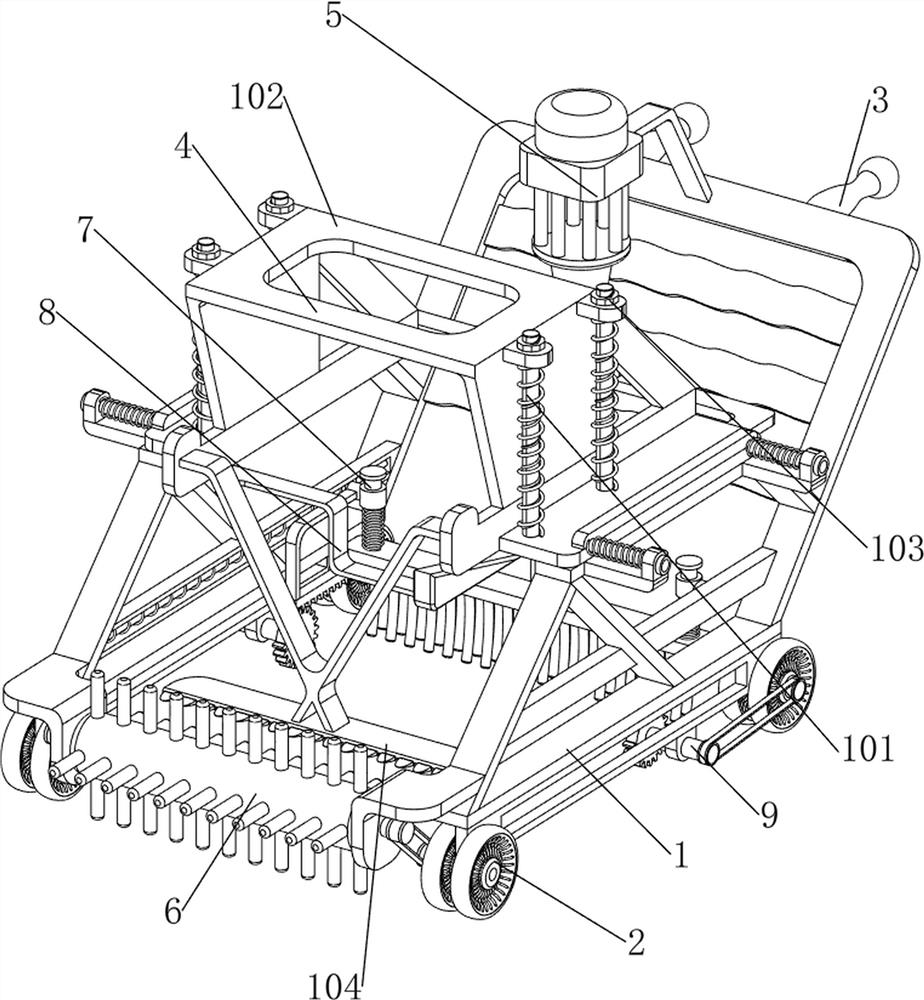 Height-adjustable vegetation maintenance weeding equipment