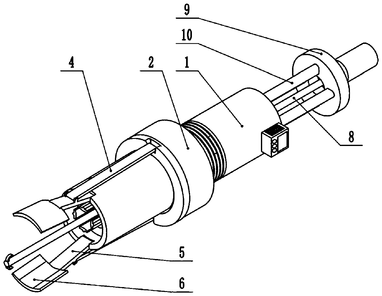 Recyclable hepatic portal occlusion device under laparoscope