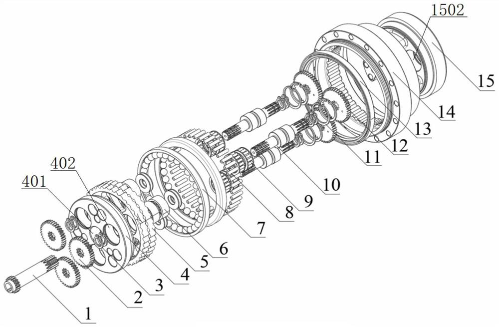 Two-gear variable-speed-ratio RV speed reducer