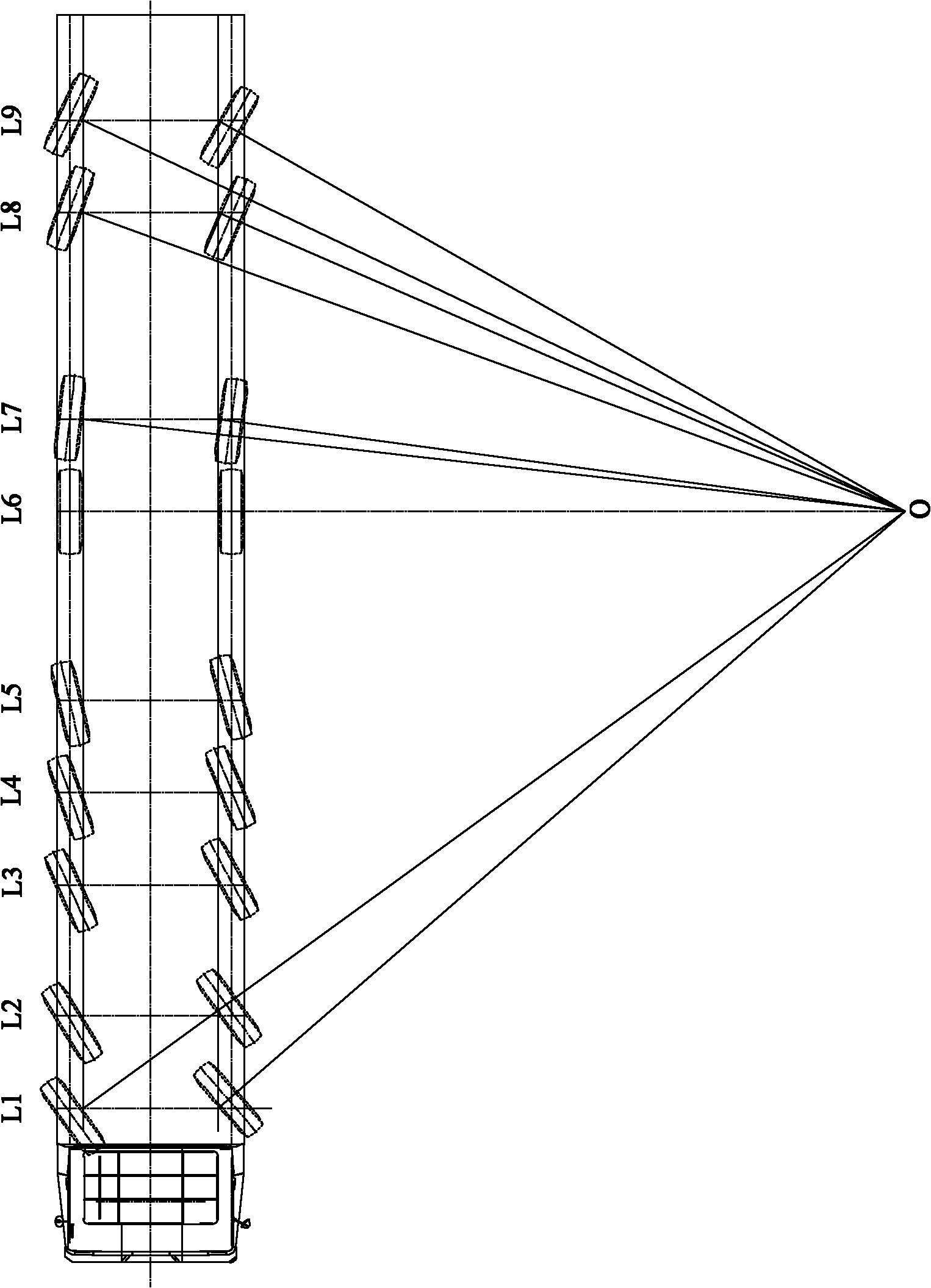 Hoist and steering control system and method of nine-shaft automobile chassis