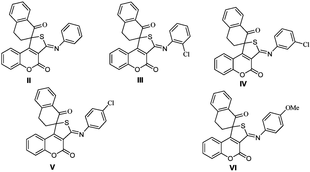 3,4-dihydro-1H-spiro[naphthalene-2,1'-thienochromene] derivative and synthesis method and application thereof