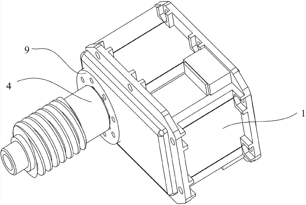 Robot end clamping module driven by steering engine