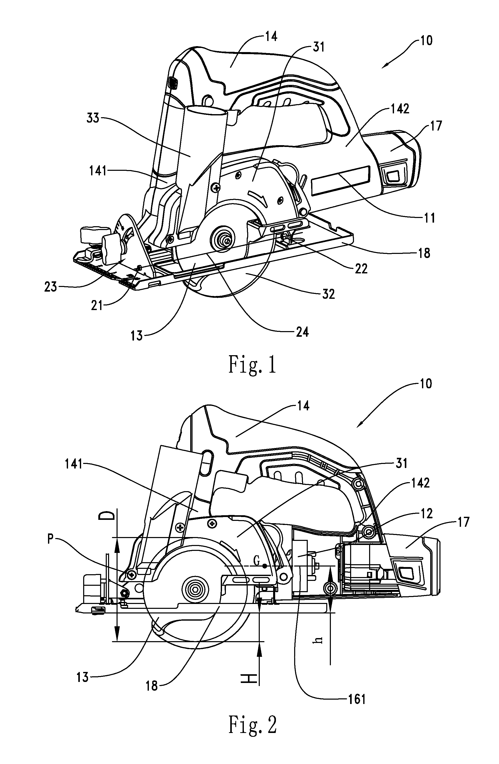 Compact circular saw