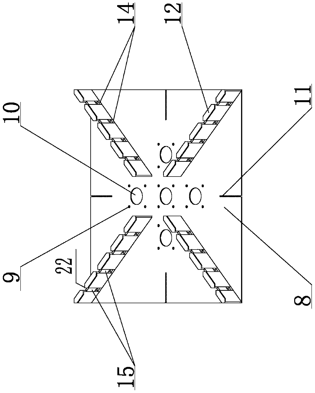 Slab-column middle joint connection structure and steel tube concrete slab-column structure and construction method thereof