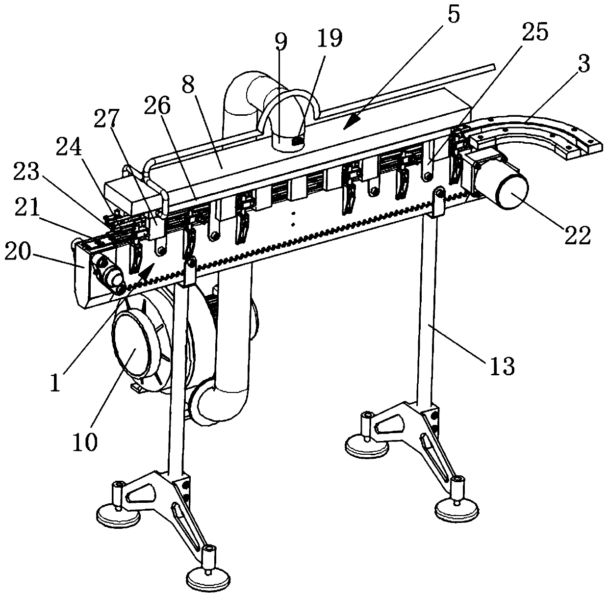 Cooling device for mechanical parts