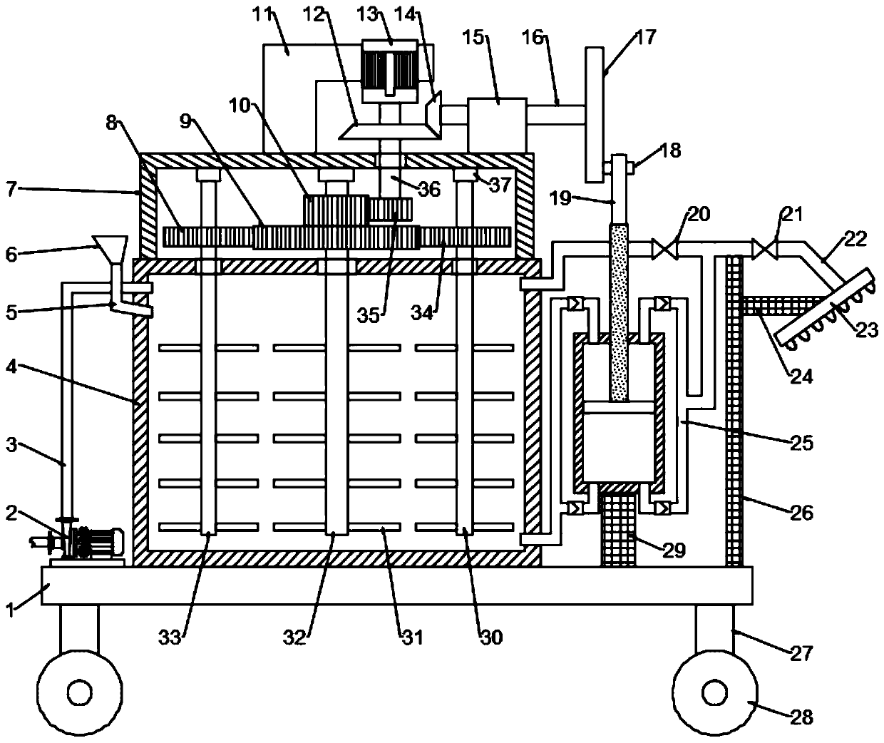 Irrigation device for water conservancy project