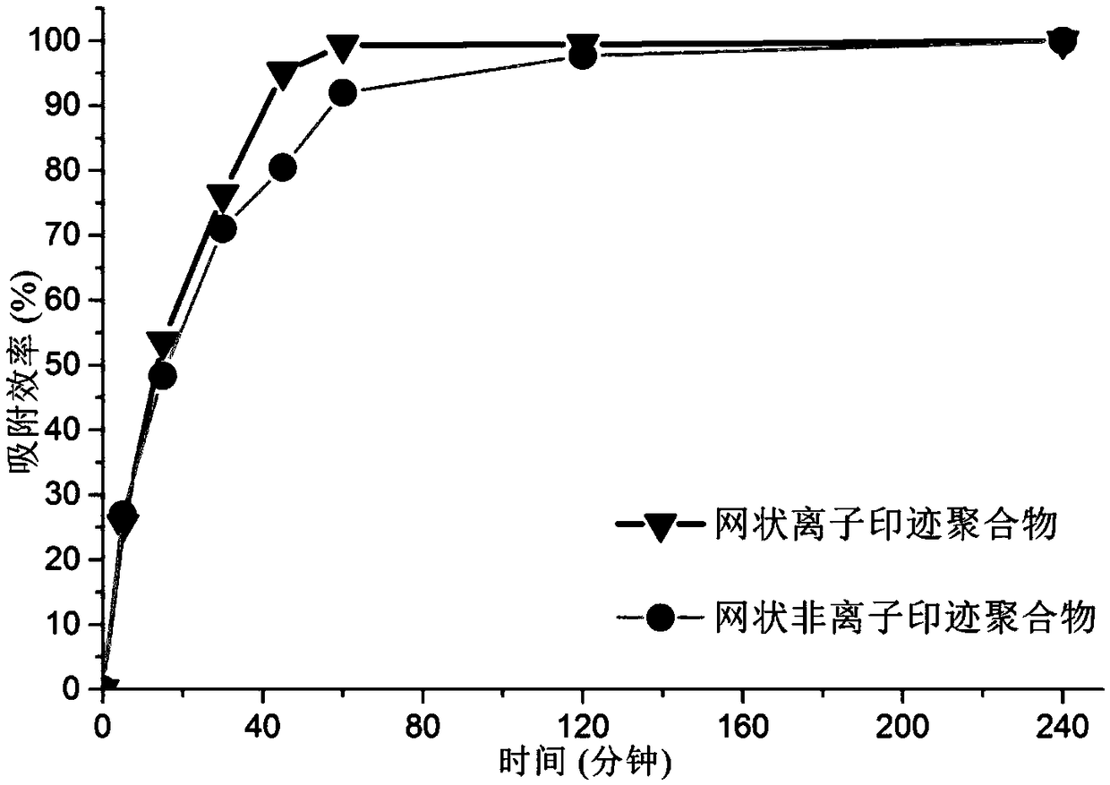 A kind of network ion imprinted polymer, its preparation method and application