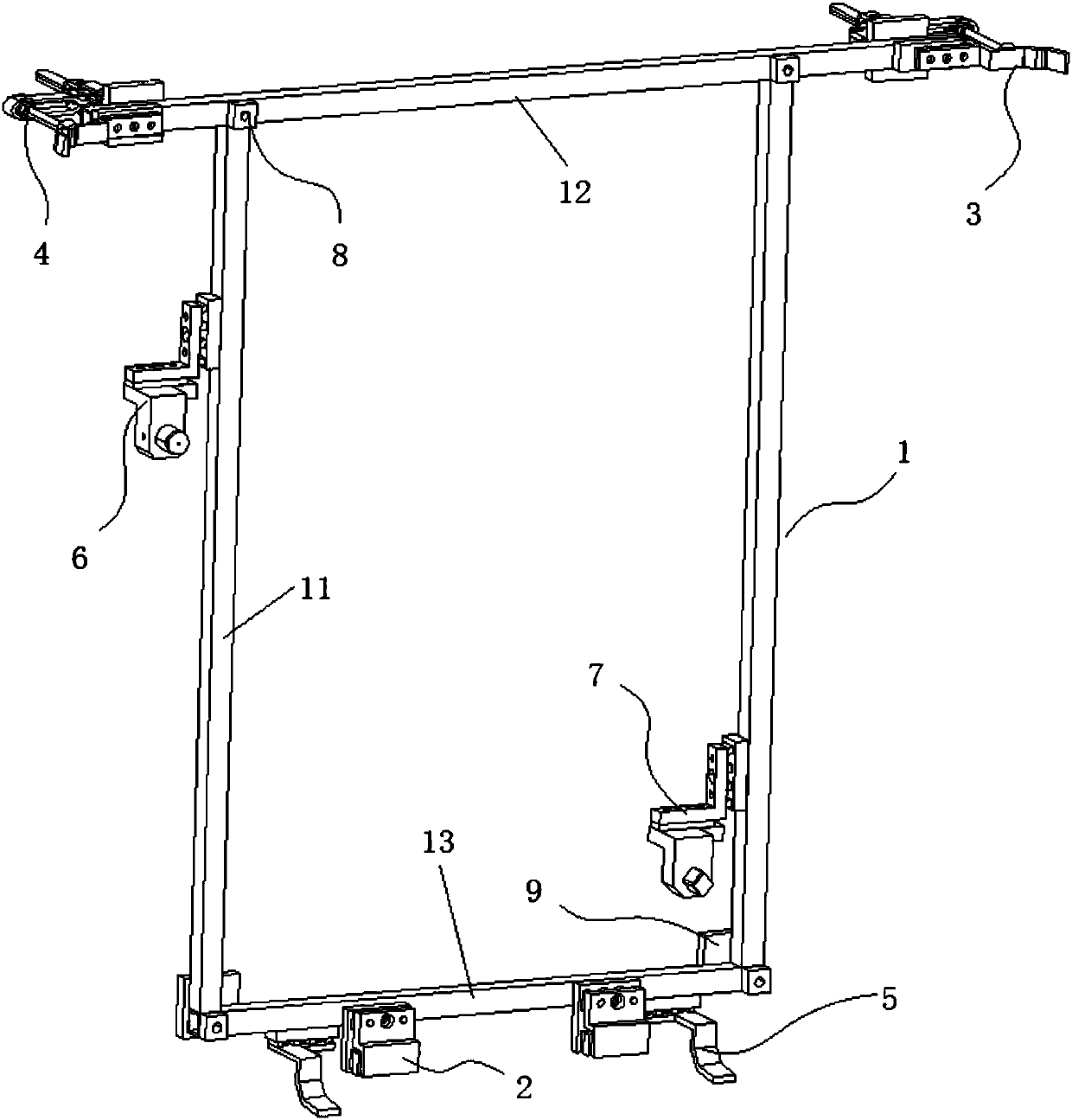 Car door assembly fixture and movable car door assembly fixture assembly