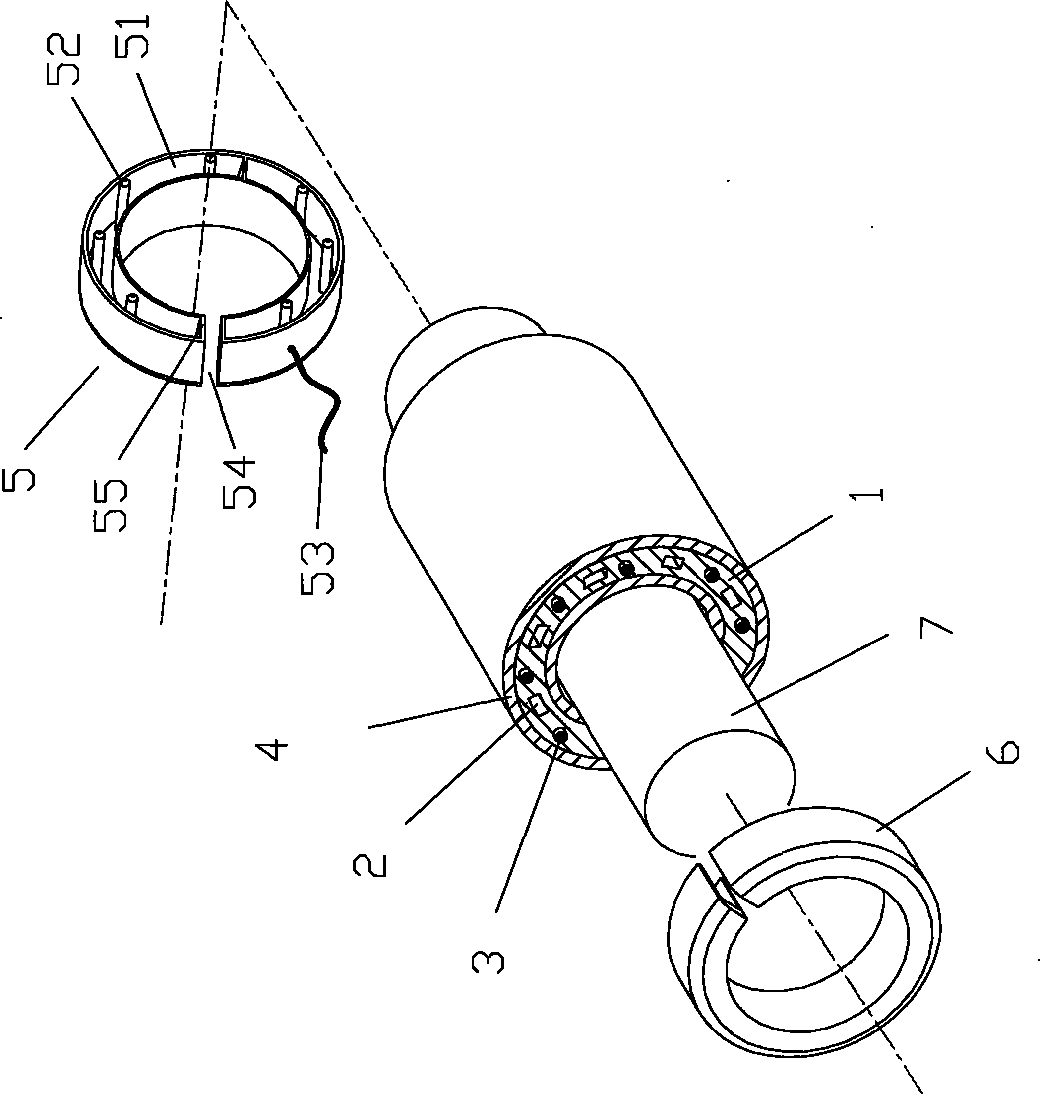 Flexible rail guarding lamp