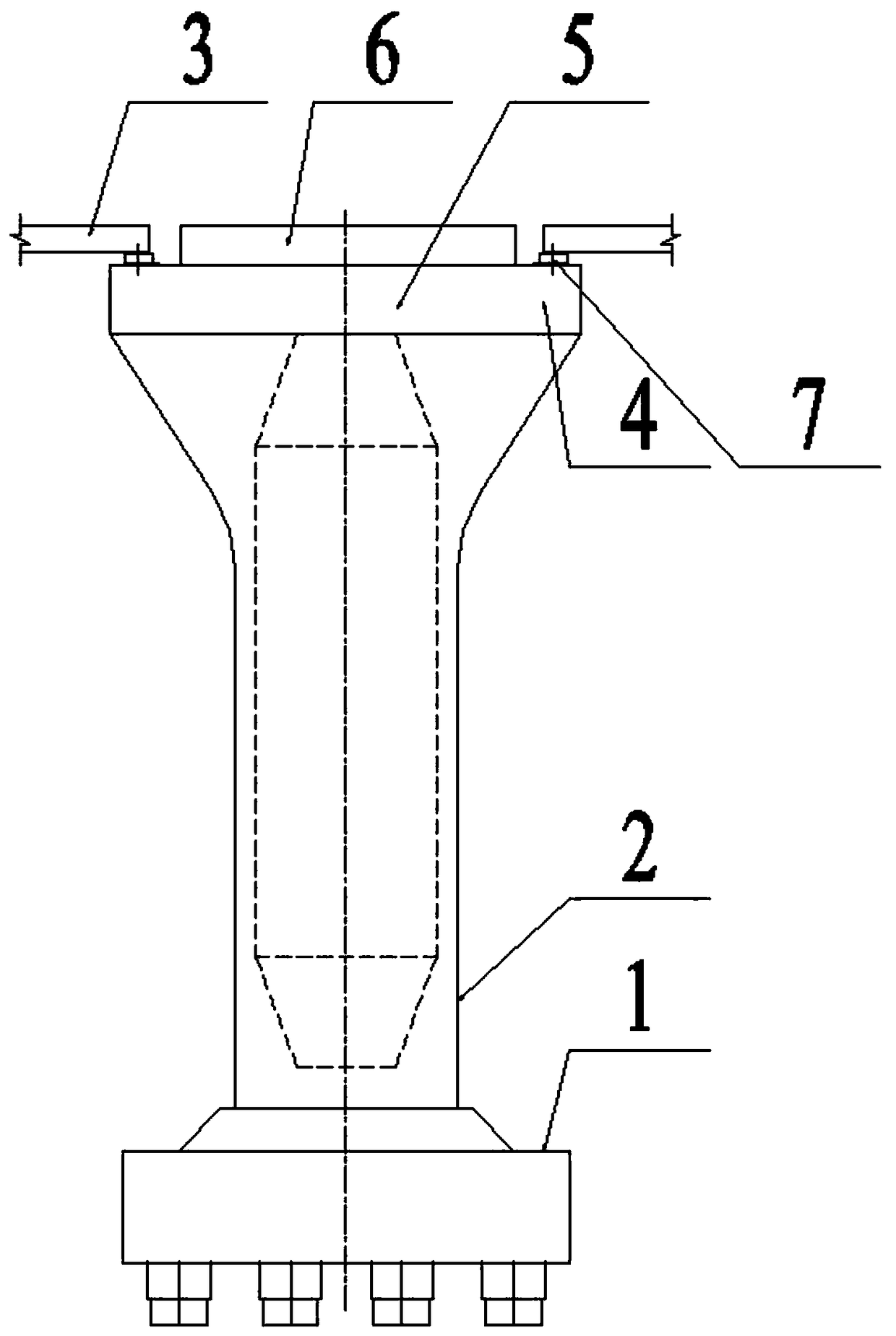 Railway pier and beam combining structure suitable for multi-span long coupling and large expansion and contraction quantity beams on two sides