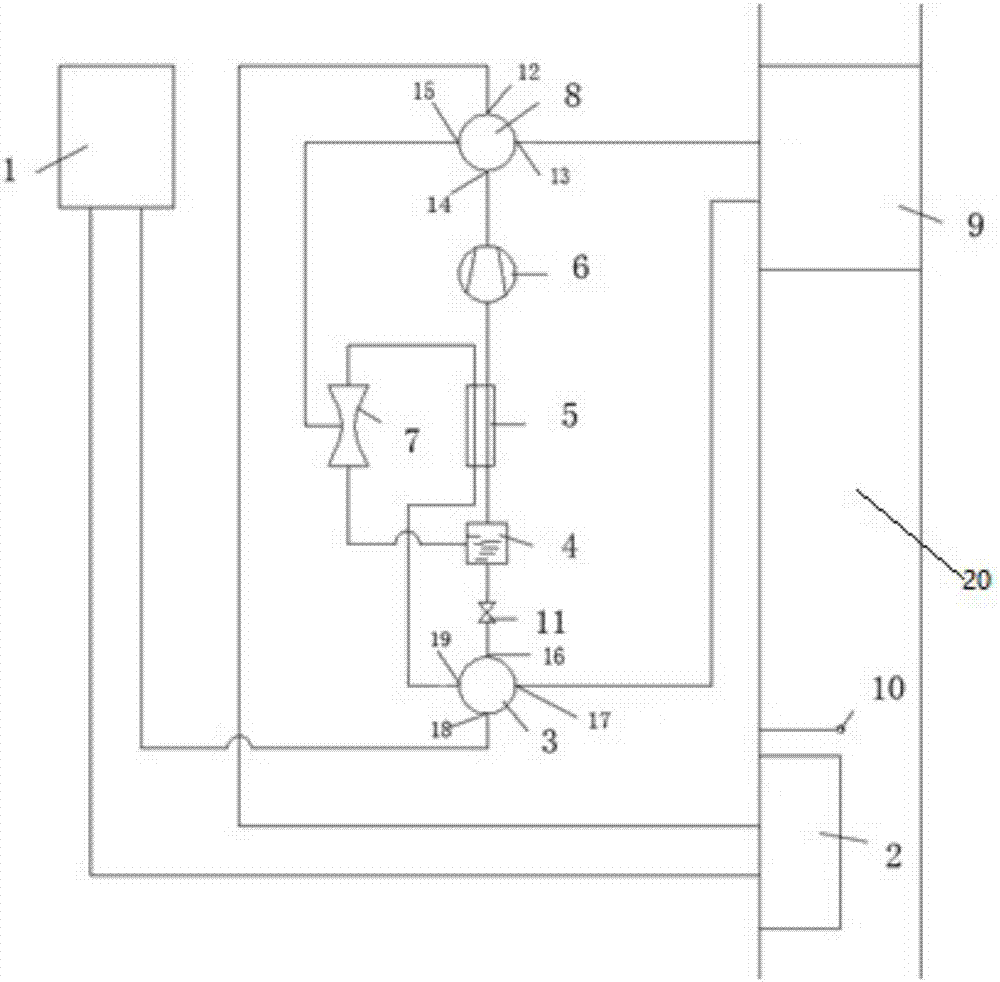 An air duct type co2 air conditioning heat pump unit