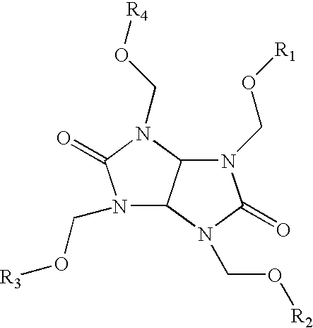 Glycoluril resin and acrylic resin dual members