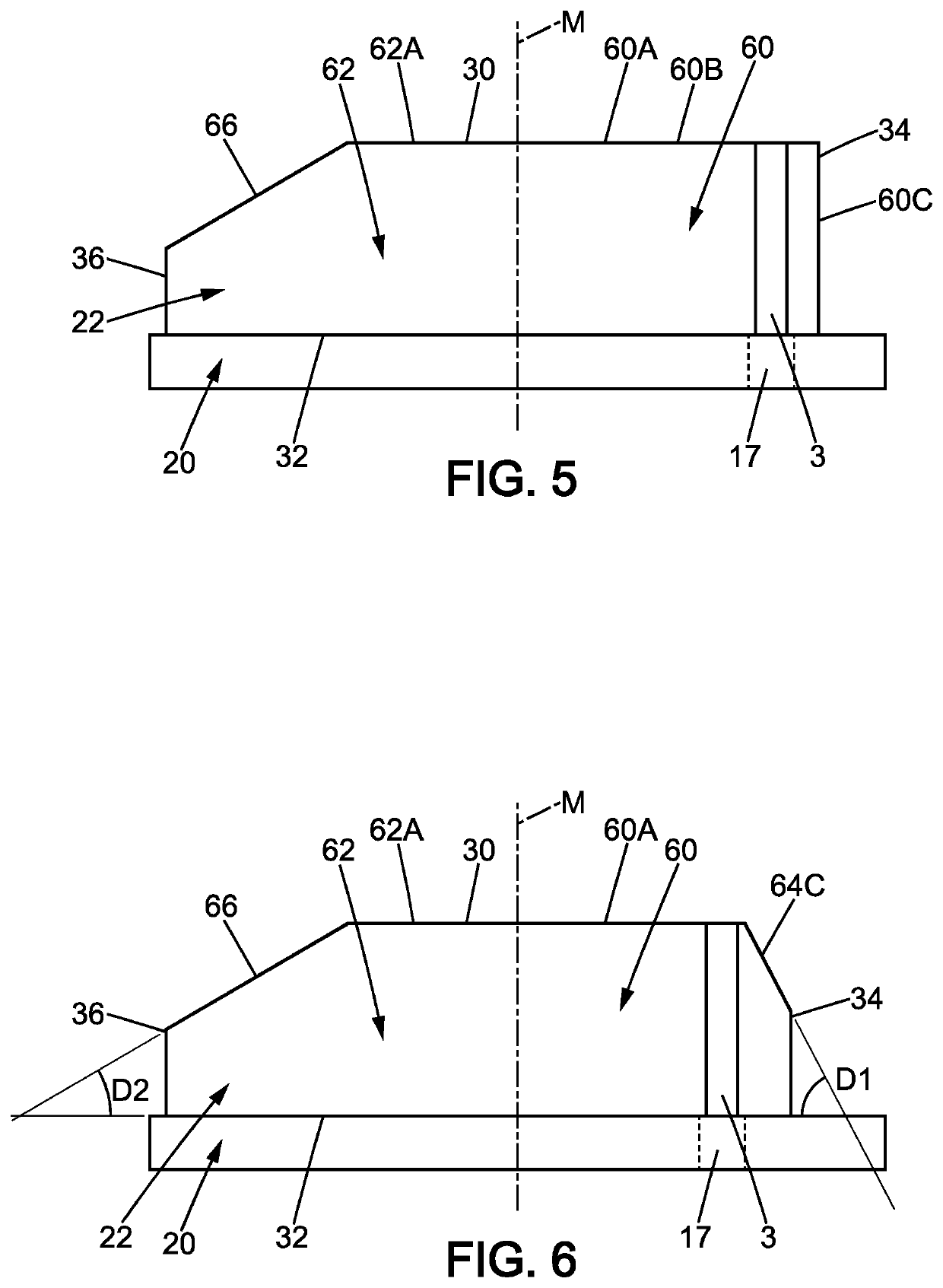 Brake pad for a disk brake assembly, comprising a suction groove in a front region and a chamfered front region