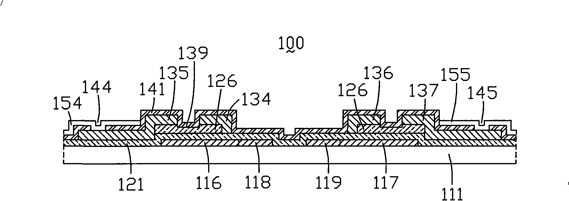 Thin film transistor substrate and manufacturing process thereof